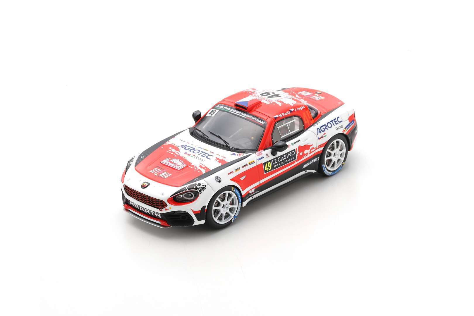 FIAT 124 RALLY RGT N49 RALLY MONTECARLO (2022) M.RADA - J.JUGAS, RED WHITE BLACK
