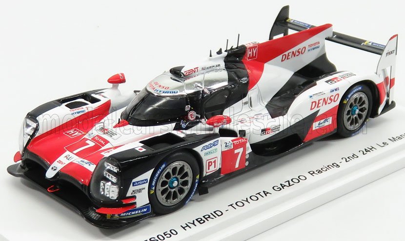 TOYOTA TS050 HYBRID TEAM TOYOTA GAZOO RACING N7 2ND 24H LE MANS (2018) M.CONWAY - K.KOBAYASHI - J.M.LOPEZ, WHITE RED BLACK