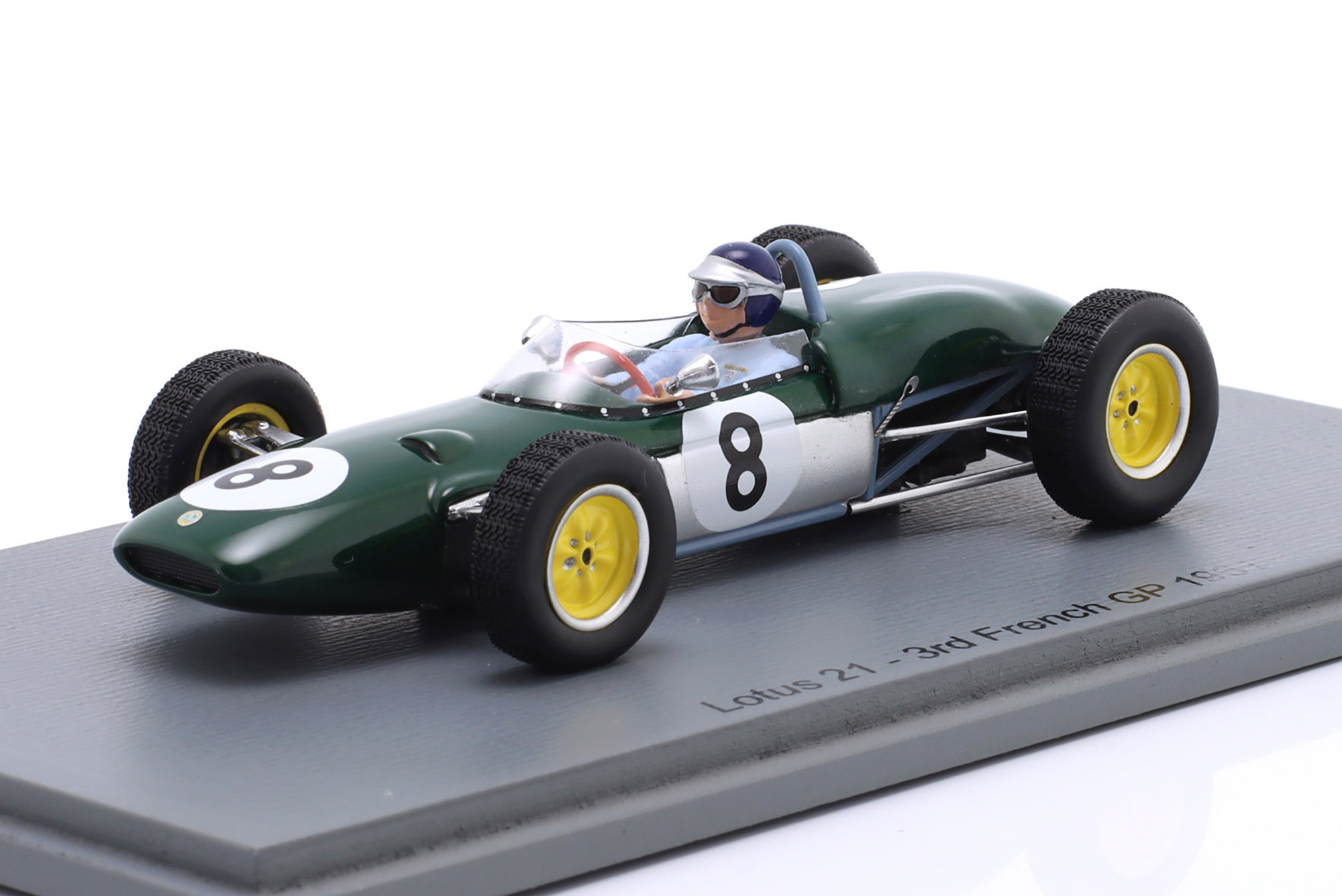 LOTUS 21 #8 3RD FRENCH GP FORMULA 1 1961 JIM CLARK / ЛОТУС 21 3 МЕСТО ФРЕНЧ ГРАН-ПРИ ФОРМУЛА-1 ДЖИМ КЛАРК