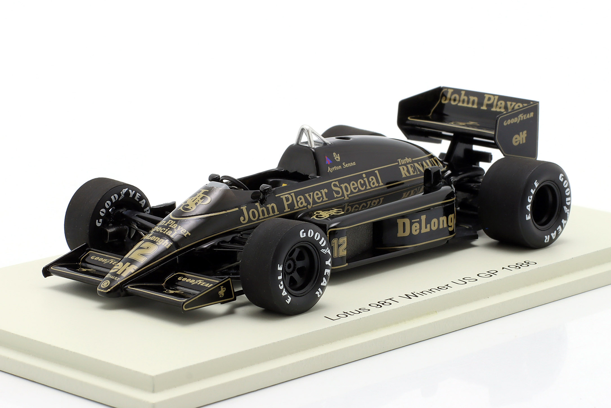 LOTUS 98T #12 WINNER USA GP FORMULA 1 1986 AYRTON SENNA / ЛОТУС 98T ПОБЕДИТЕЛЬ ГРАН-ПРИ США ФОРМУЛА-1 АЙРТОН СЕННА