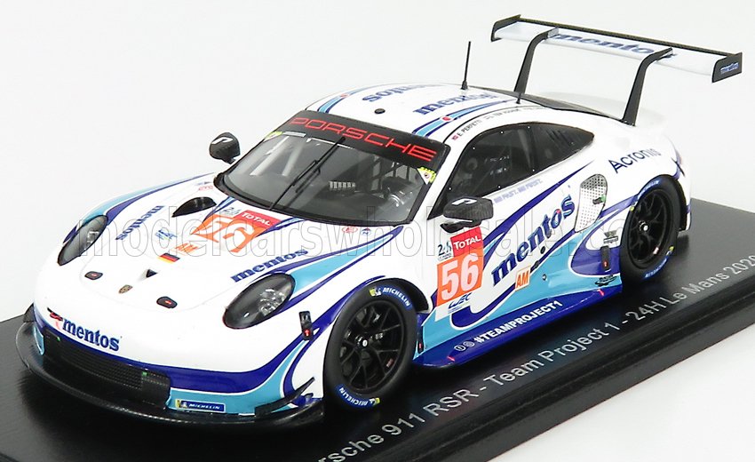 PORSCHE 911 991-2 RSR 4.0L TEAM PROJECT 1 N56 24H LE MANS (2020) M.CAIROLI - E.PERFETTI - L.TEN VOORDE, WHITE LIGHT BLUE