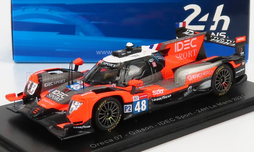 ORECA GIBSON 07 GK428 4.2L V8 TEAM IDEC SPORT N48 24H LE MANS 2021 P.LOUP CHATIN - P.LAFARGUE - P.PILET, BLACK GREY RED