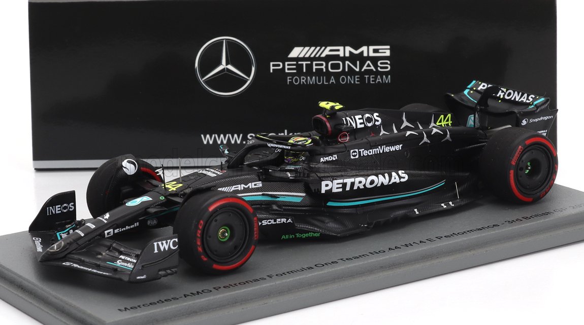 MERCEDES-BENZ GP F1 W14 TEAM MERCEDES-AMG PETRONAS FORMULA ONE #44 3RD BRITISH GP (2023) LEWIS HAMILTON, MATT BLACK