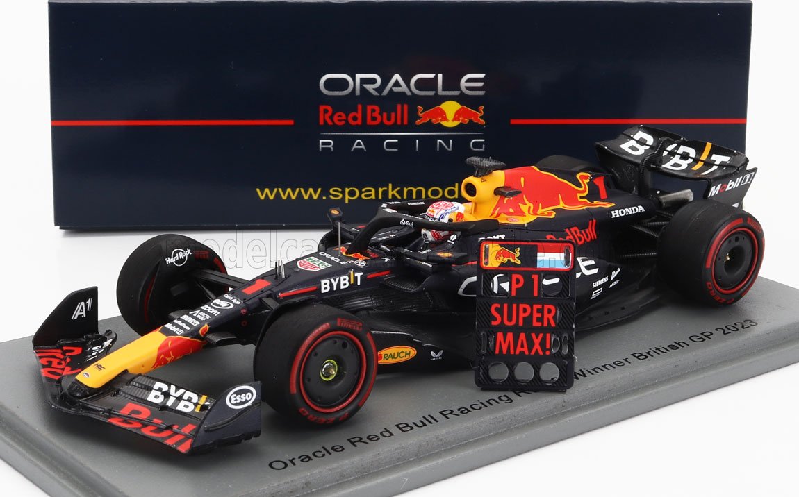 RED BULL F1 RB19 TEAM ORACLE RED BULL RACING N1 WORLD CHAMPION WINNER BRITISH GP (2023) MAX VERSTAPPEN, MATT BLUE