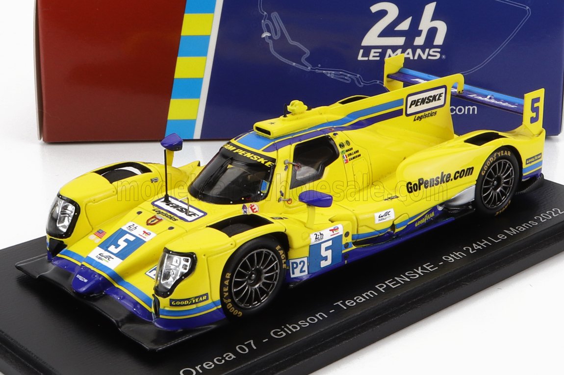 ORECA GIBSON 07 GK428 4.2L V8 TEAM PENSKE N5 24H LE MANS (2022) D.CAMERON - E.COLLARD - F.NASR, YELLOW