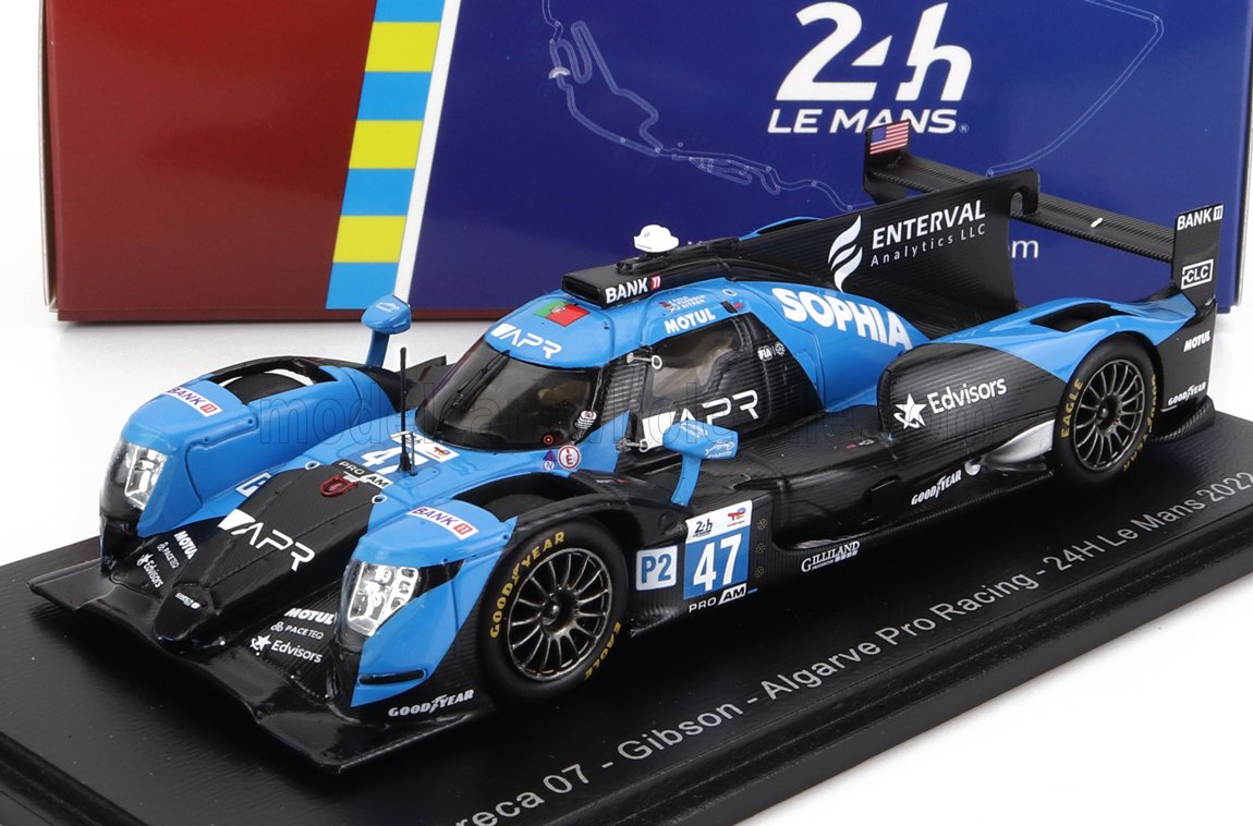 ORECA GIBSON 07 GK428 4.2L V8 TEAM ALGARVE PRO RACING N47 24H LE MANS (2022) S.FLOERSCH - J.FALB - J.AITKEN, BLACK LIGHT BLUE