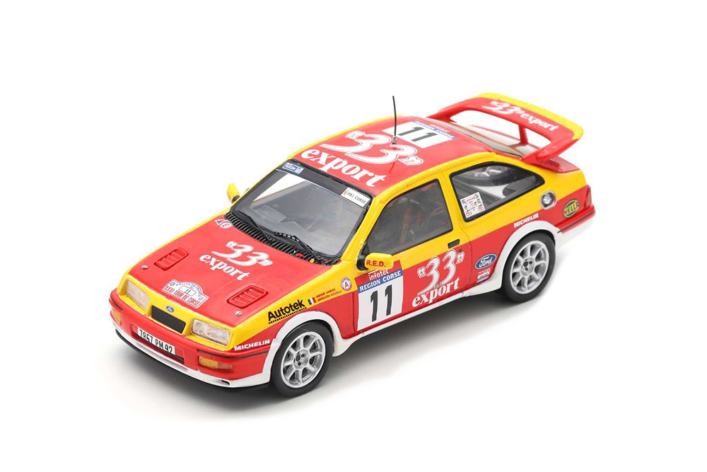 FORD SIERRA RS COSWORTH #11 TOUR DE CORSE RALLY DE FRANCE 1987 D. AURIOL B. OCCELLI