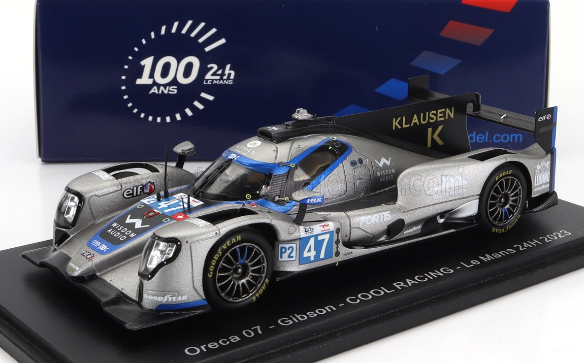 ORECA 07 GIBSON GK428 4.2L V8 TEAM COOL RACING #47 24H LE MANS (2023) R.DE GERUS - V.LOMKO - S.PAGENAUD, GREY WHITE BLACK