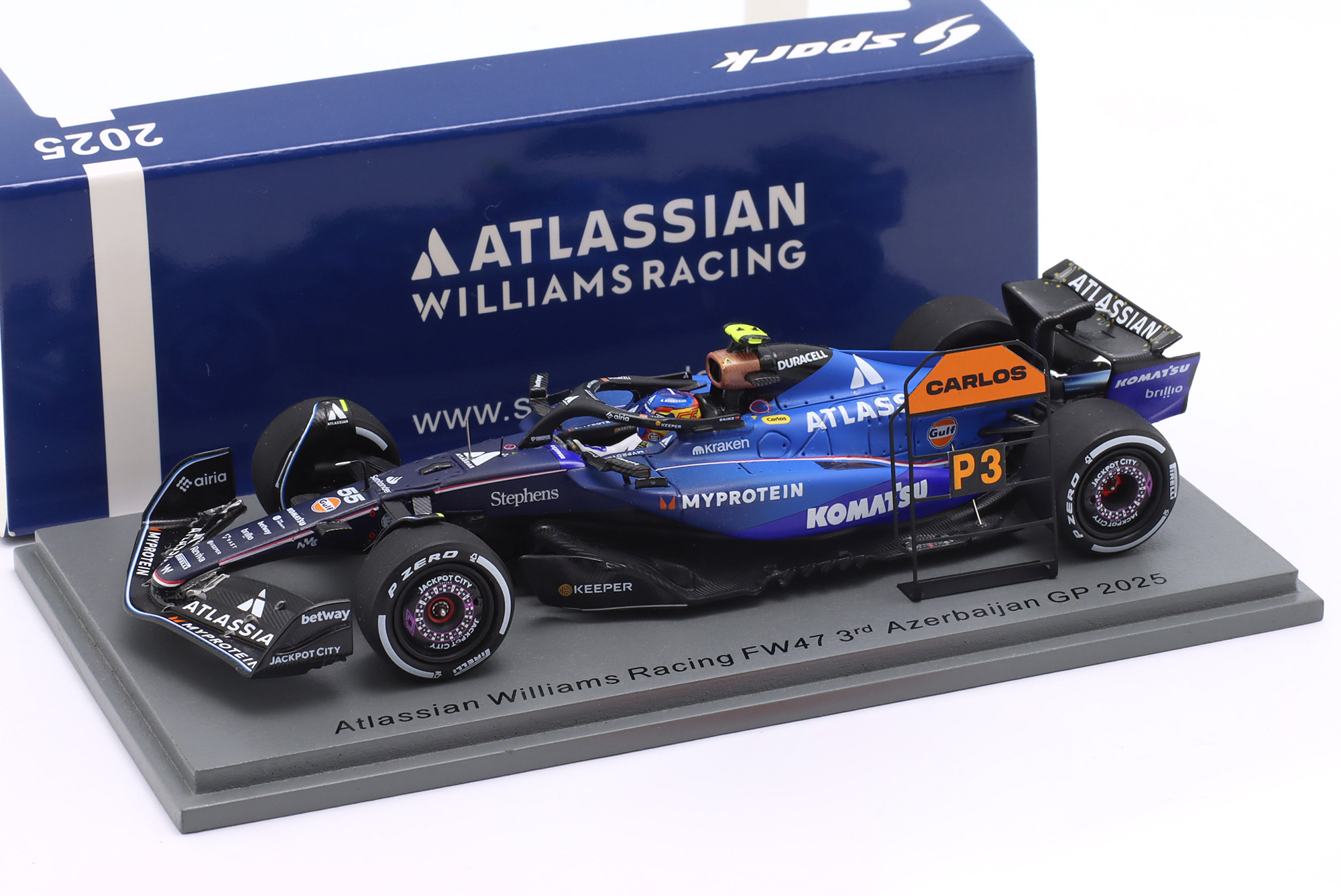 WILLIAMS FW47 #55 3RD AZERBAIJAN GP FORMULA 1 2025 CARLOS SAINZ JR / ВИЛЬЯМС FW47 3 МЕСТО АЗЕРБАЙДЖАН ГРАН-ПРИ ФОРМУЛА-1 КАРЛОС САЙНС
