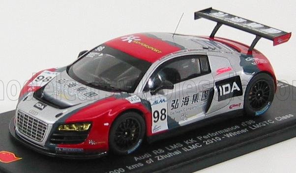 AUDI R8 LMS KK PERFORMANCE #98 1000KM ZHUHAI ILMC WINNER CLASS LMGTC (2010) M.LEE - A.YOONG - M.MARSH, RED SILVER