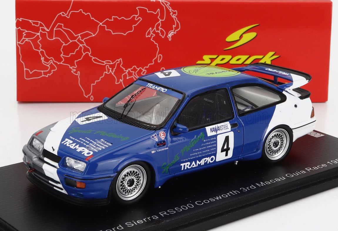 FORD SIERRA RS500 COSWORTH N4 3RD MACAU GUIA RACE (1989) HISASHI YOKOSHIMA, BLUE WHITE