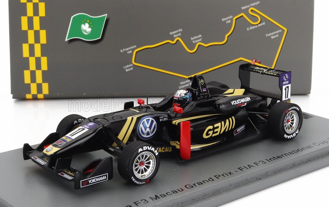 DALLARA F3  TEAM SIGNATURE #17 MACAU GP INTERNATIONAL CUP (2015) ALEXANDER ALBON, BLACK