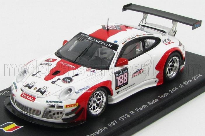 PORSCHE 911 997-2 GT3 R TEAM FACH AUTO TECH N188 24H SPA (2014) O.KLOHS - M.RAGGINGER - P.FROMMENWILER - S.DOLENC, WHITE RED