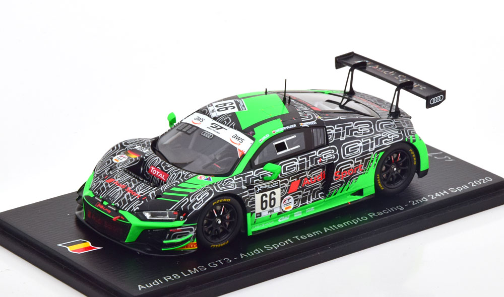 AUDI R8 LMS GT3 #66 AUDI SPORT TEAM ATTEMPTO RACING 2ND 24H SPA MATTIA DRUDI (2020)