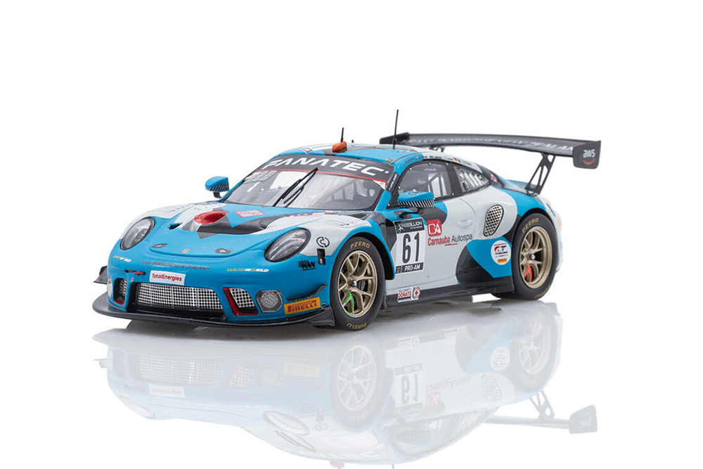 PORSCHE 911 GT3 R N°61 EBM GIGA RACING 24H SPA TRILLER-RIVAS-HARKER-BAMBER 2021 / ПОРШЕ 911 GT3 R N°61 EBM GIGA RACING 24H СПА ТРИЛЛЕР-РИВАС-ХАРКЕР-БАМБЕР 2021