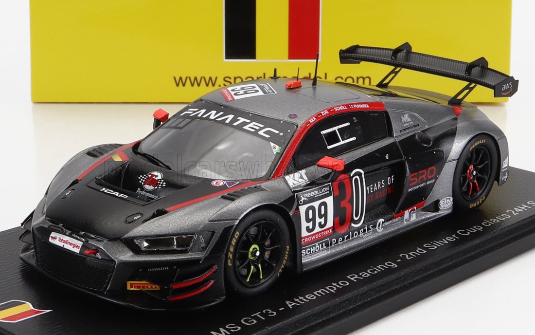 AUDI R8 LMS GT3 TEAM ATTEMPTO RACING #99 2ND SILVER CUP CLASS 24H SPA (2022) M.ZUG - J.PUHAKKA - N.SCHOLL - A.AKA, BLACK RED