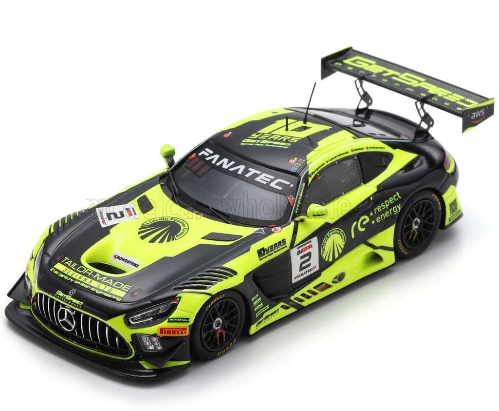MERCEDES-BENZ AMG GT3 TEAM GETSPEED #2 24H SPA (2023) L.BERGSTEIN - A.LEWANDOWSKI - A.WALKER - L.WILLIAMSON, YELLOW BLACK