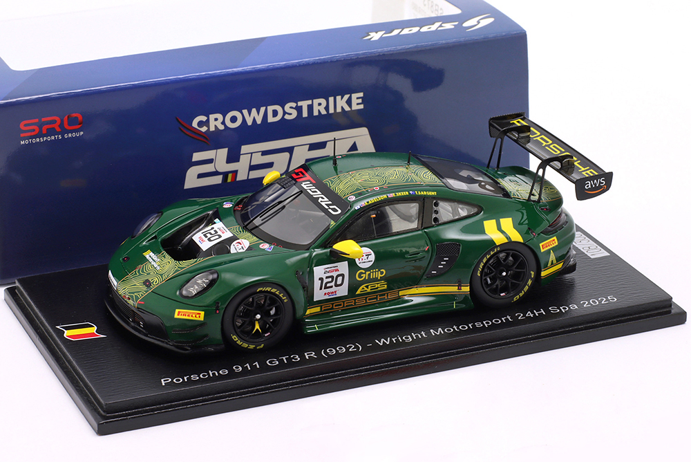 PORSCHE 911 GT3 R #120 24H SPA 2025 WRIGHT MOTORSPORTS / ПОРШЕ 911 ГТ3 24 ЧАСА СПА ВРИГХТ МОТОРСПОРЦ