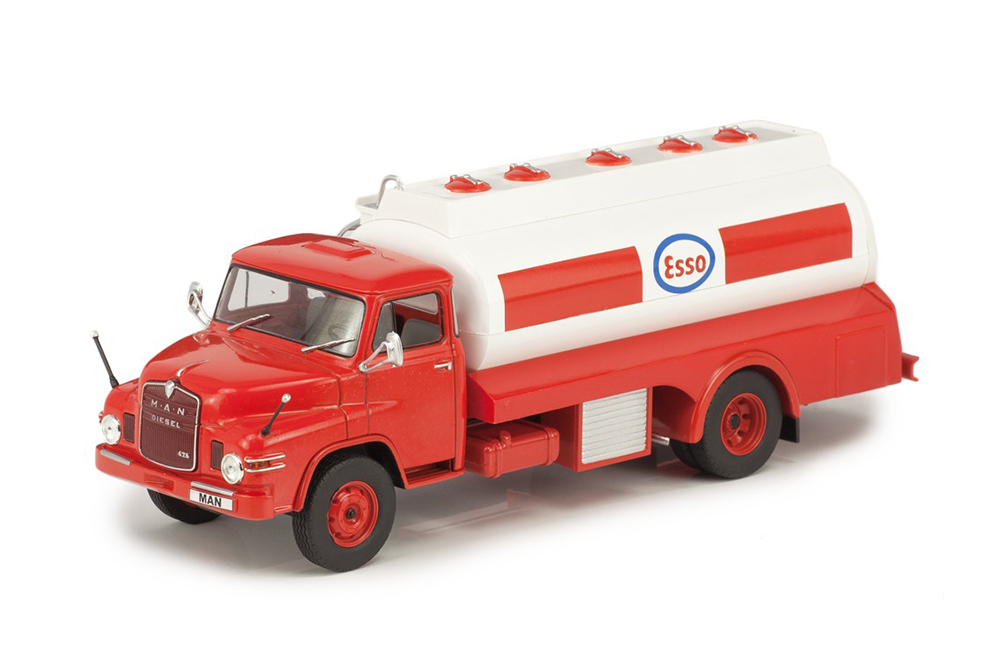 MAN 626 H ЦИСТЕРНА ESSO 1967 КРАСНЫЙ С БЕЛЫМ