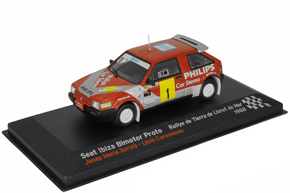 SEAT IBIZA BIMOTOR PROTO RALLY DE TIERRA 1988 DE LLORET DE MAR SERVIA/COROMINAS