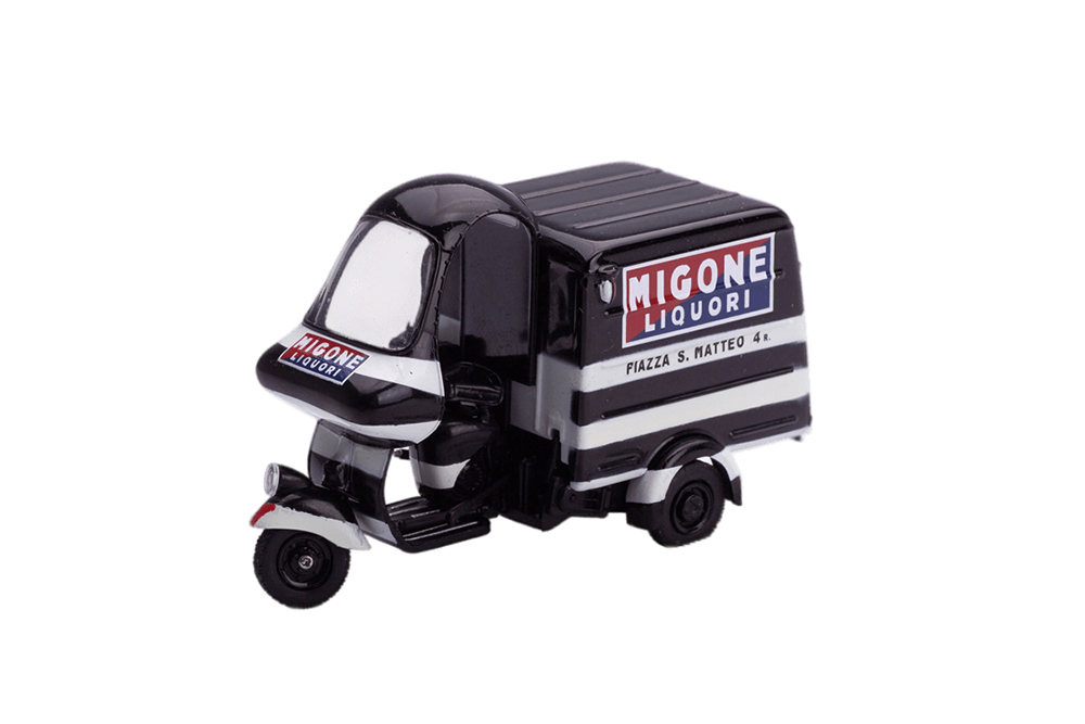 PIAGGIO APE B150 FURGONE PUBBLICITARIO 1954 ЧЕРНЫЙ С БЕЛЫМ