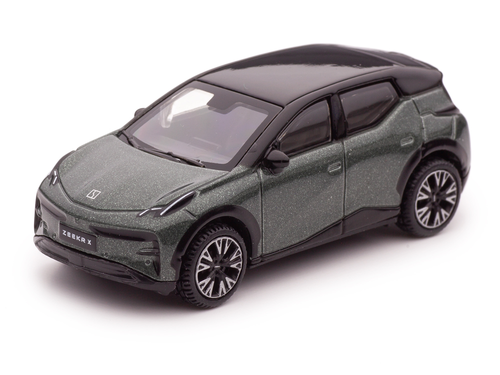 ZEEKR X SUV 5‑ДВ. 2023 ЗЕЛЕНЫЙ МЕТАЛЛИК С ЧЕРНЫМ (ДЛИНА МОДЕЛИ 6-10 СМ)