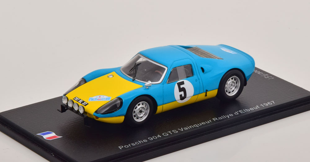 PORSCHE 904 GTS N°5 VAINQUEUR RALLYE D'ELBEUF -PHILIPPE FARJON (1967)