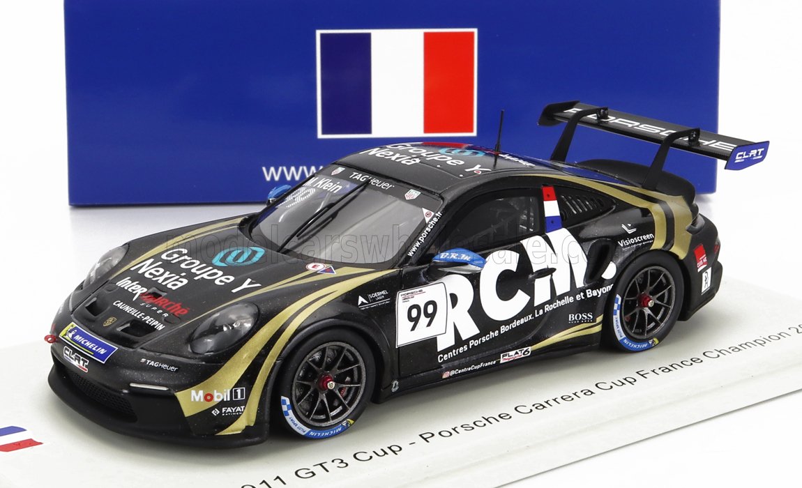PORSCHE 911 991-2 GT3 TEAM RCM #99 CHAMPION FRANCE PORSCHE CARRERA CUP SEASON (2022) M.KLEIN, BLACK