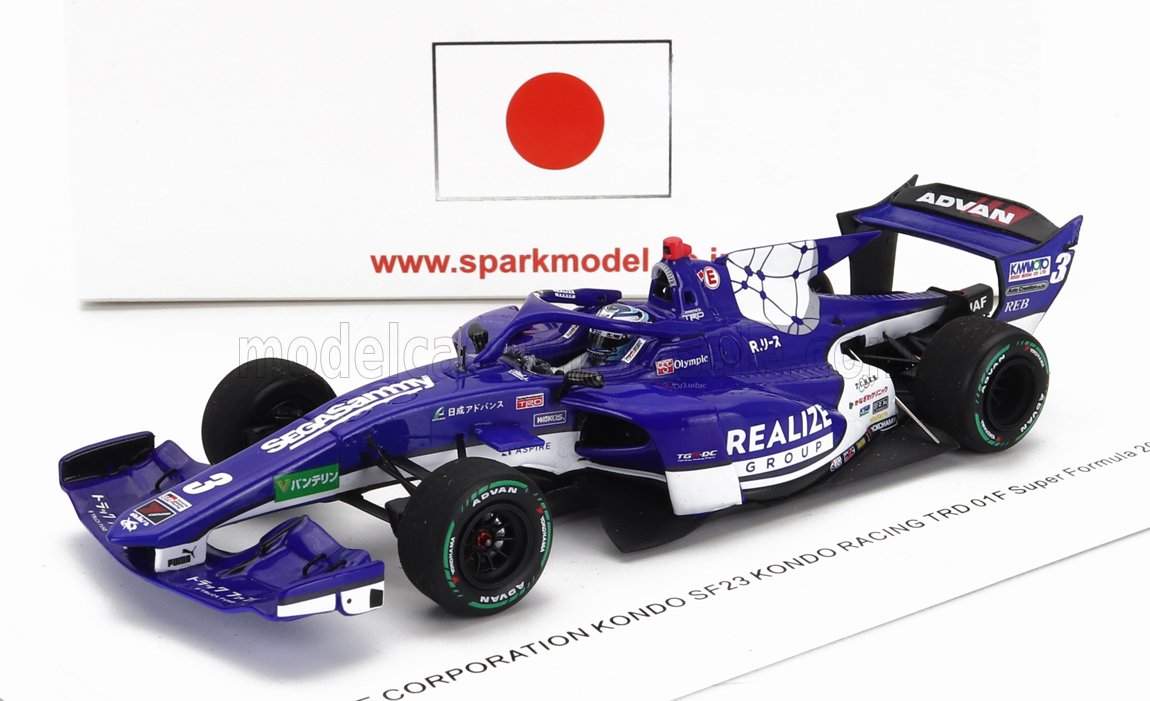 DALLARA SF23 TOYOTA TRD01F TEAM KONDO RACING #3 SUPER FORMULA SEASON (2023) KENTA YAMASHITA, BLUE WHITE