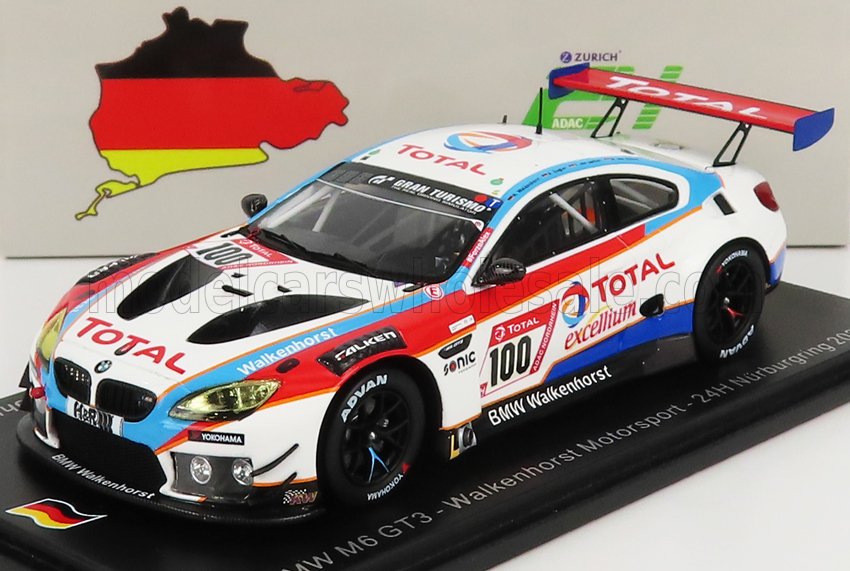 BMW 6-SERIES M6 GT3 TEAM WALKENHORST MOTORSPORT N100 24H NURBURGRING (2020) H.WALKENHORST - A.ZIEGLER - F.VON BOHLEN - M.VON BOHLEN, WHITE RED BLUE