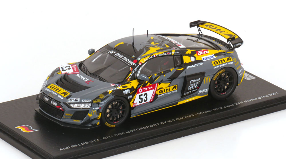 AUDI R8 LMS GT4 NO 53 WINNER SP 8 CLASS 24H NUERBURGRING 2021