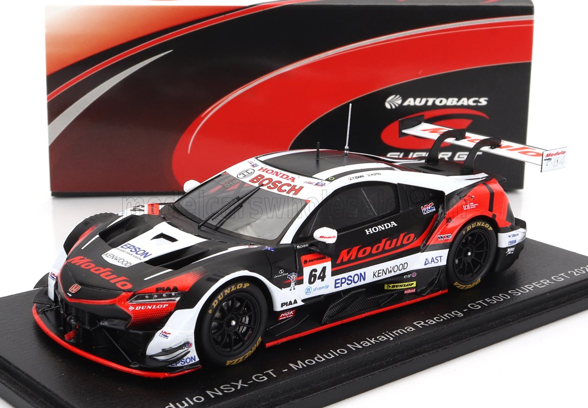 HONDA NSX-GT TEAM MODULO NAKAJIAMA RACING #64 GT500 CLASS SUPER GT (2022) T.IZAWA - H.OTSU, WHITE RED BLACK