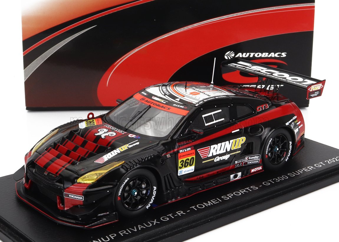 NISSAN GT-R TEAM RUNUP RIVAUX TOMEI SPORTS N360 GT300 SUPER GT (2022) T.AOKI - A.TANAKA, BLACK RED