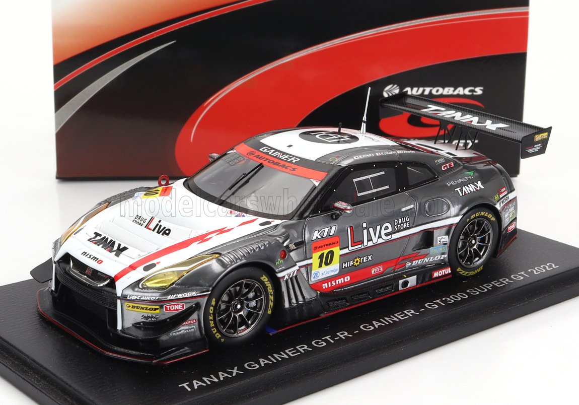 NISSAN GT-R TEAM GAINER TANAX #10 GT300 SUPER GT (2022) R TOMITA - R OKUSA, WHITE GREY