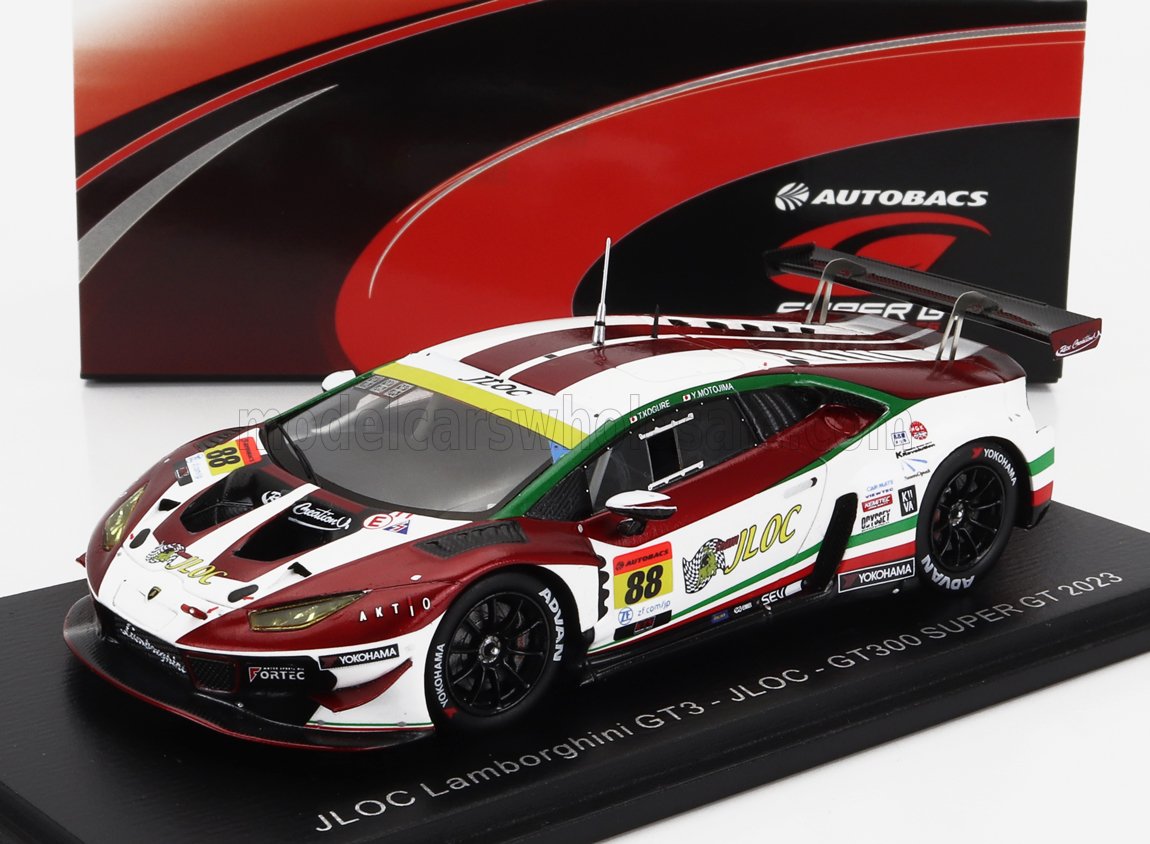 LAMBORGHINI HURACAN GT3 EVO TEAM JLOC #88 GT300 CLASS SUPER GT (2023) T.KOGURE - Y.MOTOJIMA, RED WHITE