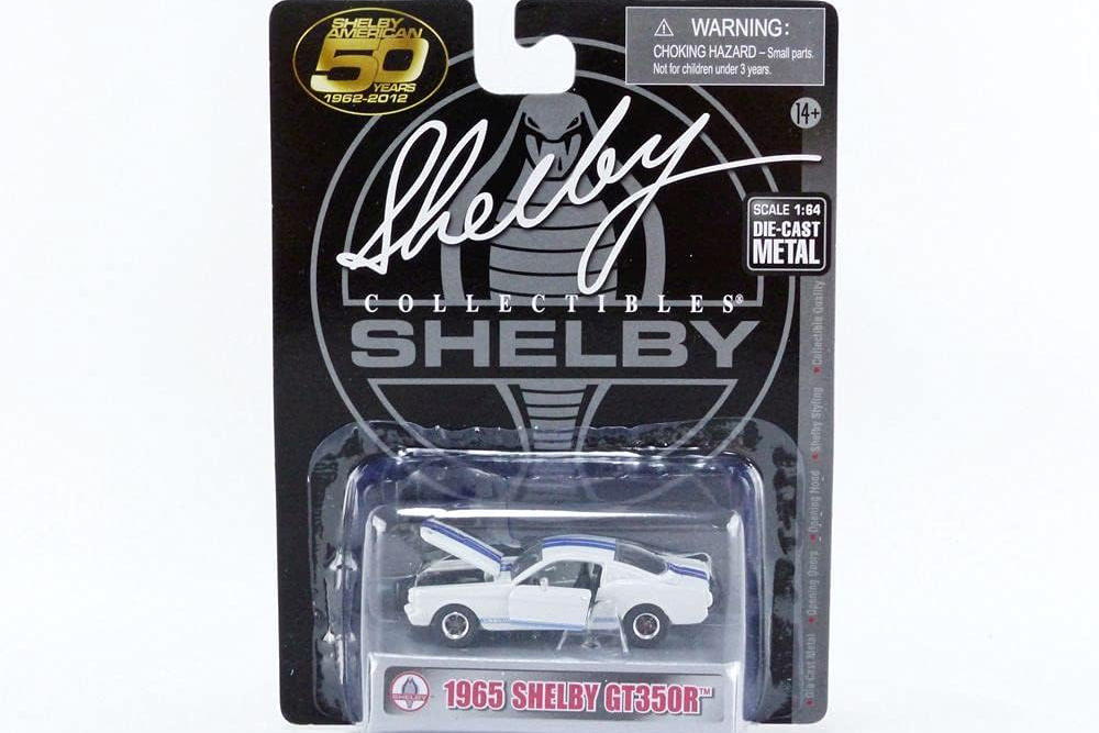 FORD MUSTANG SHELBY GT 350 R 1965 WHITE (ДЛИНА МОДЕЛИ 6-10 СМ)