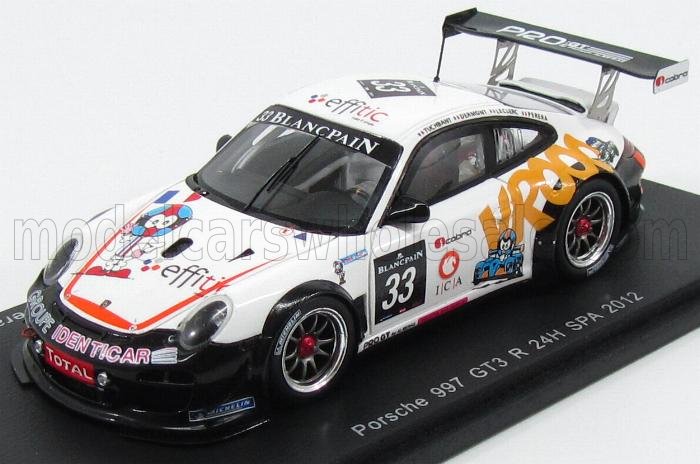 PORSCHE 911 997-2 GT3 R BLANCPAIN N33 24H SPA 2012 E.DERMONT - A.LECLERC - D.TUCHBANT - F.PERERA, WHITE BLACK