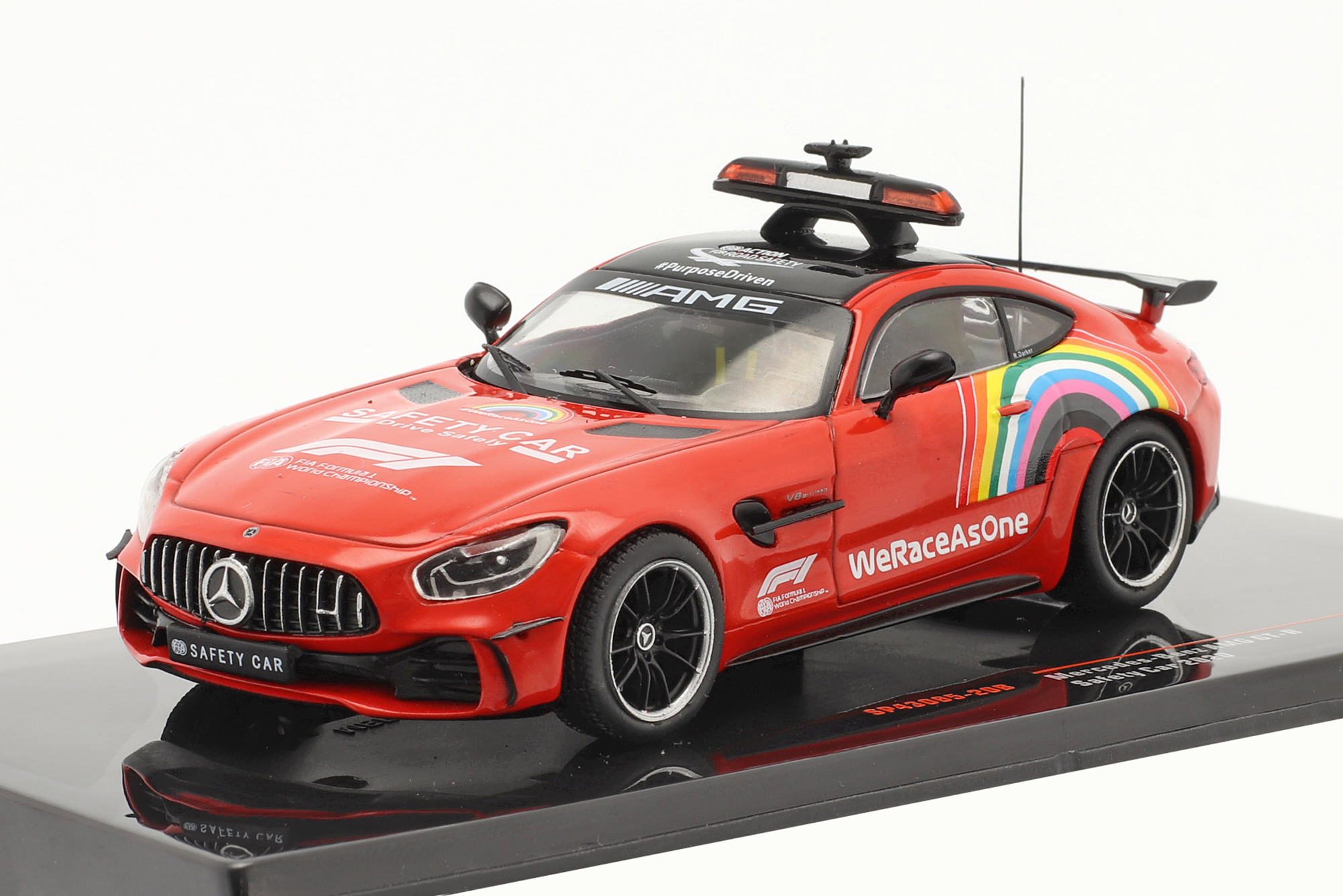 2-CAR SET: MERCEDES-BENZ AMG GT-R SAFETY CAR FORMULA 1 2020 / НАБОР ИЗ 2 МОДЕЛЕЙ МЕРСЕДЕС-БЕНЦ АМГ ГТ-Р САФЕТЙ АВТОМОБИЛЬ ФОРМУЛА-1 СЕРЕБРИСТЫЙ КРАСНЫЙ