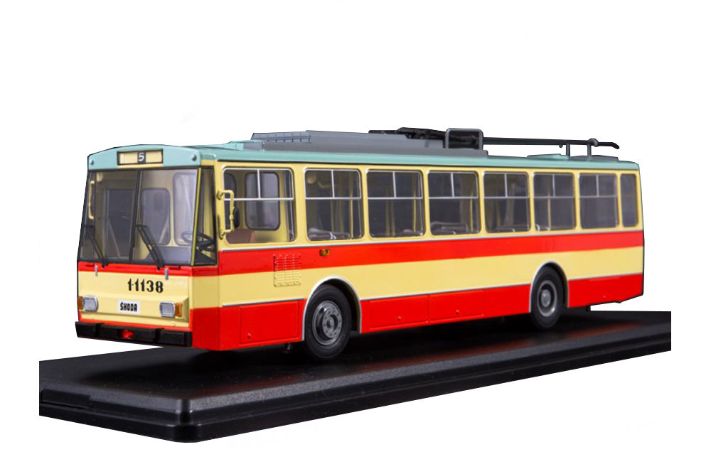 ТРОЛЛЕЙБУС SKODA-14TR (КРАСНО-БЕЖЕВЫЙ)