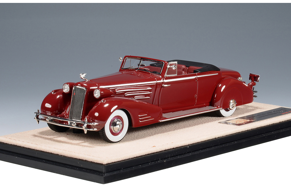 CADILLAC 452D V16 VICTORIA CONVERTIBLE COUPE (ОТКРЫТЫЙ) 1934 MAROON