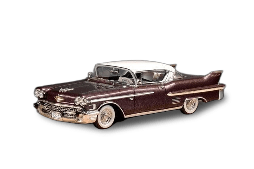 CADILLAC COUPE DEVILLE 1958 MAUVE METALLIC