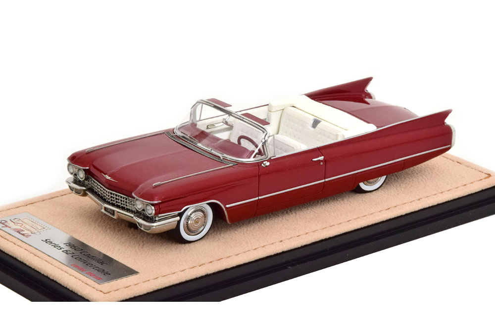 CADILLAC SERIES 62 CONVERTIBLE (OPEN) 1960 MAROON METALLIC