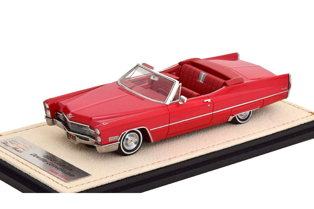 CADILLAC DEVILLE CONVERTIBLE (OPEN) 1968 DAKOTA RED