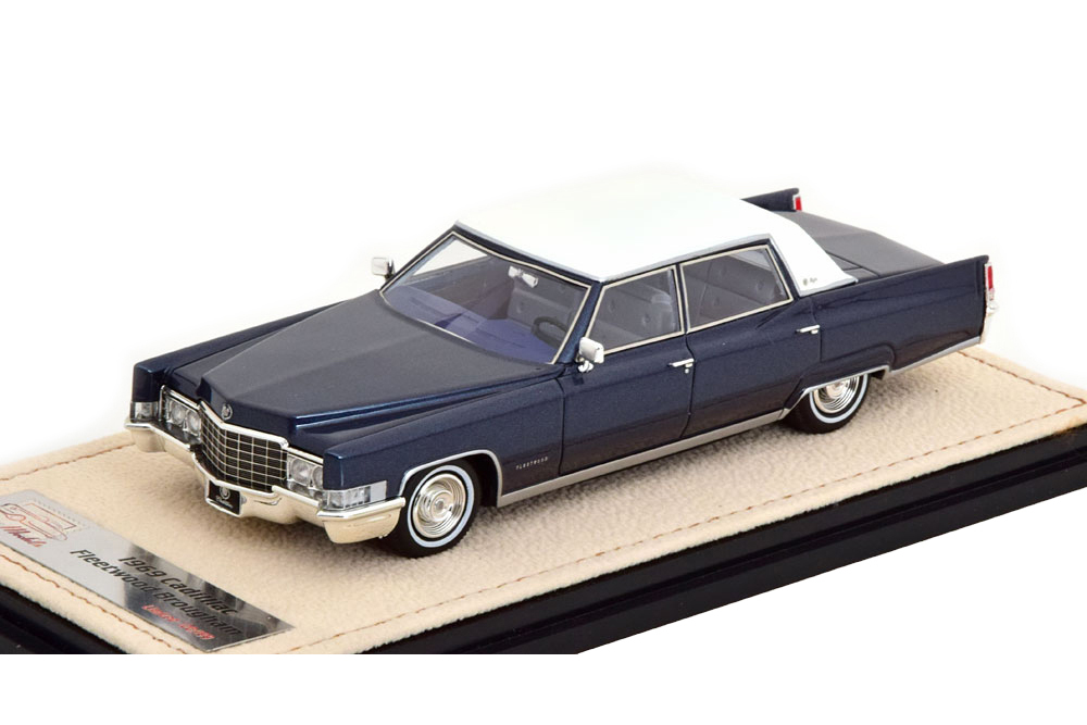 CADILLAC FLEETWOOD BROUGHAM 1969 BLUE METALLIC/WHITE (LIMITED EDITION 199 PCS) / КАДИЛЛАК ФЛИТВУД СИНИЙ