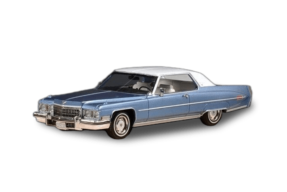 CADILLAC COUPE DEVILLE 1973 ANTIGUA BLUE METALLIC