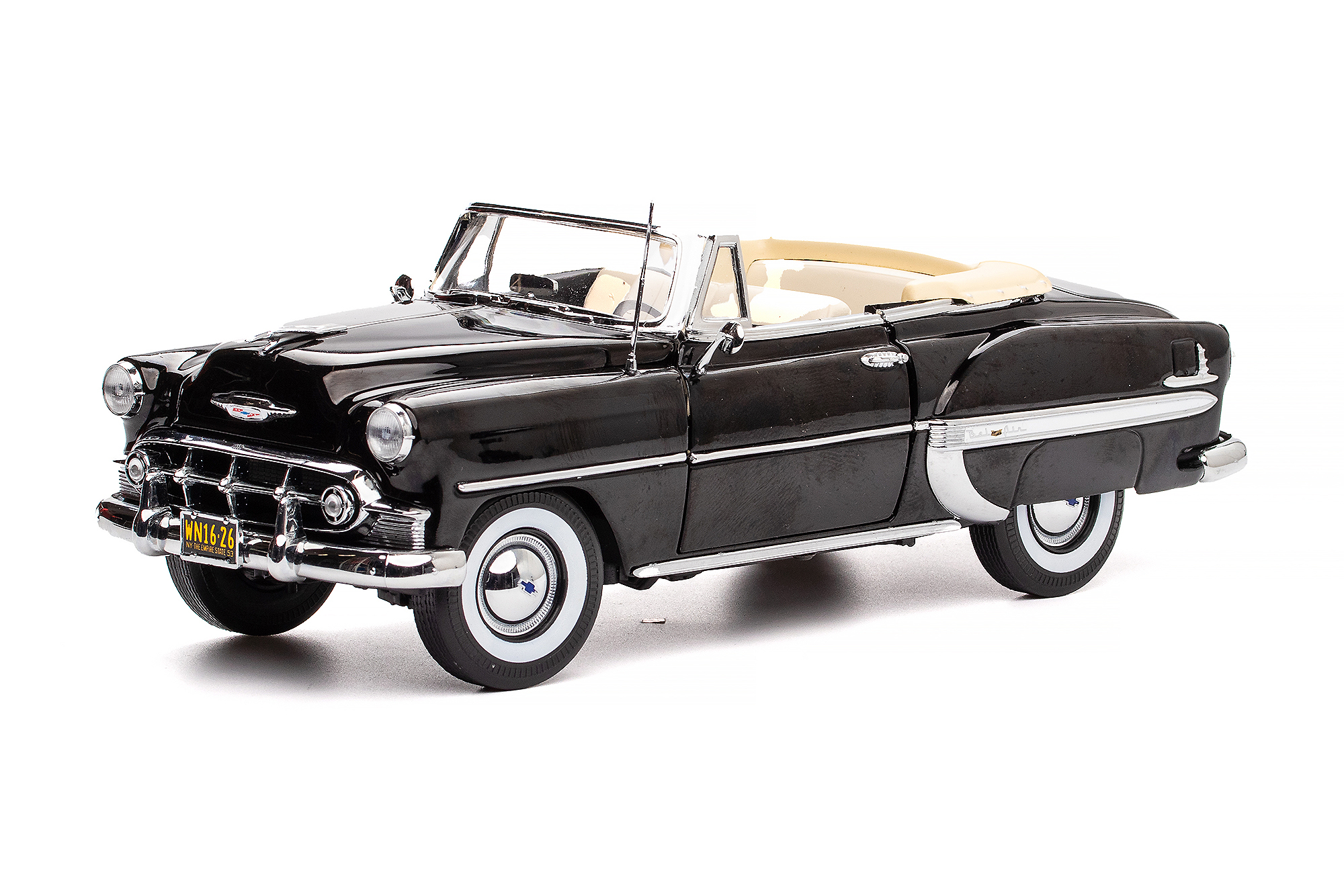 CHEVROLET BEL AIR OPEN ROOF CONVERTIBLE 1953 BLACK / ШЕВРОЛЕ БЕЛ ЭЙР КАБРИОЛЕТ С ОТКРЫТЫМ ВЕРХОМ 1953 ЧЕРНЫЙ