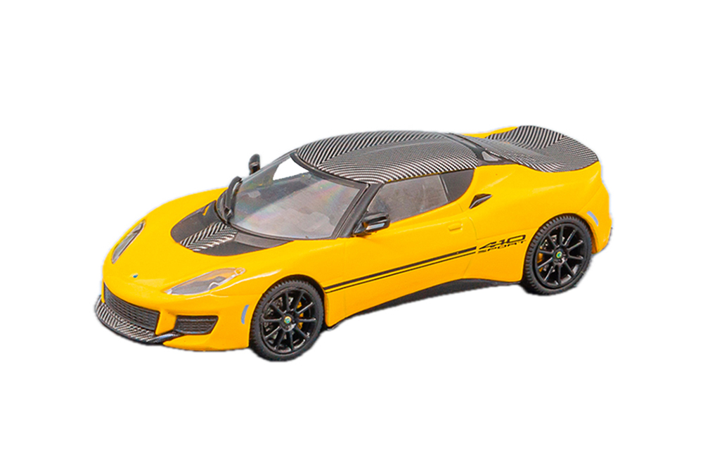 LOTUS EVORA SPORT 410 (2016) - CON VETRINA - WITH SHOWCASE, YELLOW BLACK