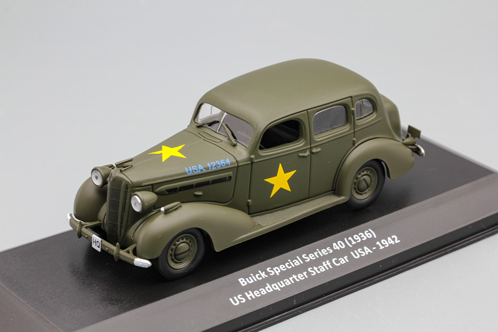 BUICK SPECIAL SERIES 40 1936 US HEADQUARTER STAFF CAR USA - 1942 ИЗ СЕРИИ SAMOCHODY WOJSKOWE II WOJNY ŚWIATOWEJ
