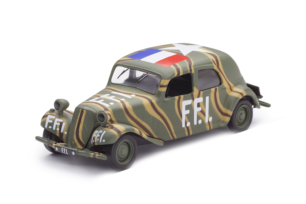CITROEN TRACTION AVANT 11BL ФРАНЦУЗСКИЕ СИЛЫ ВНУТРЕННИХ ДЕЛ ФРАНЦИИ, АВГУСТ 1944