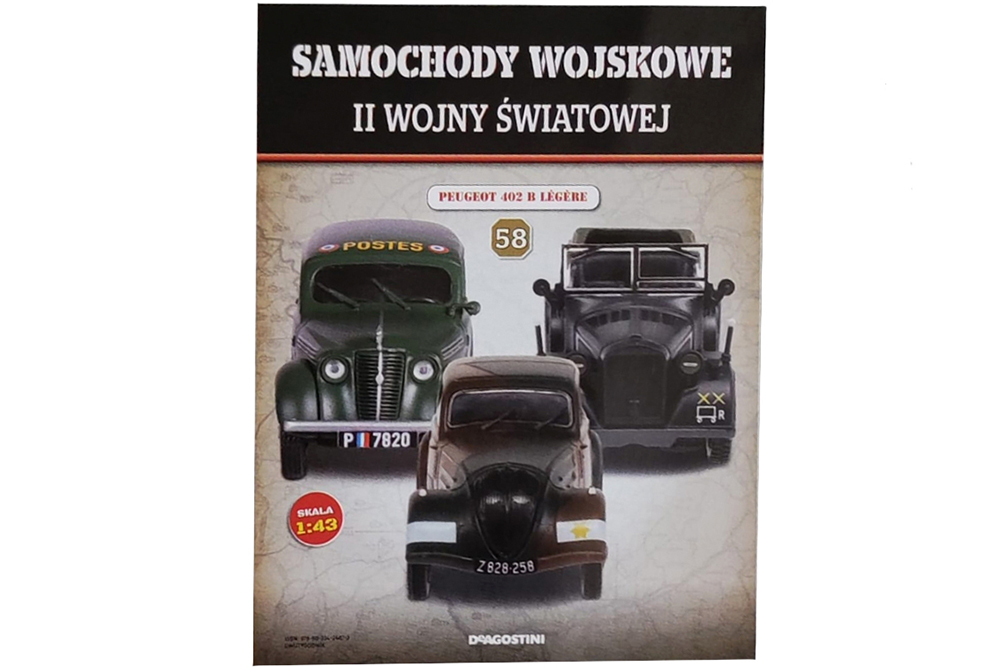 PEUGEOT 402 B LEGERE ИЗ СЕРИИ SAMOCHODY WOJSKOWE II WOJNY ŚWIATOWEJ